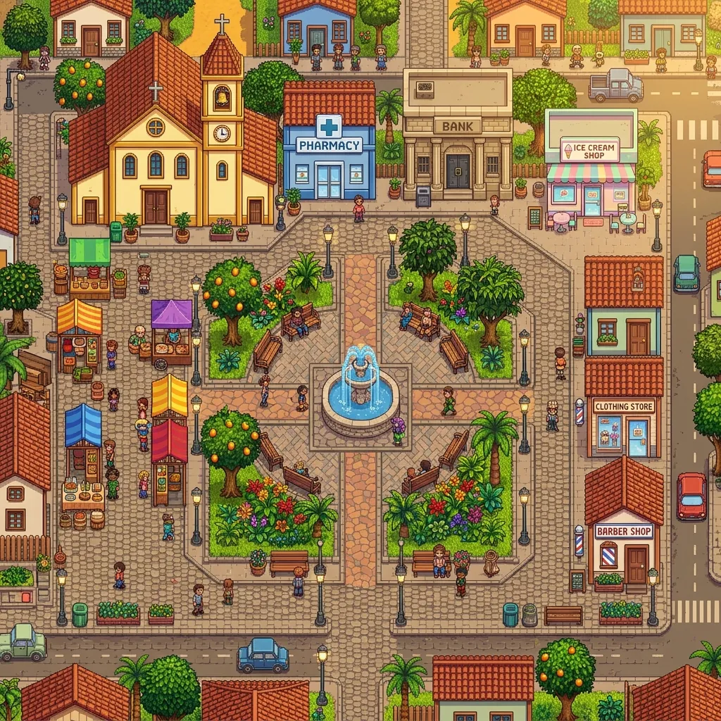 Map of the world Town Plaza