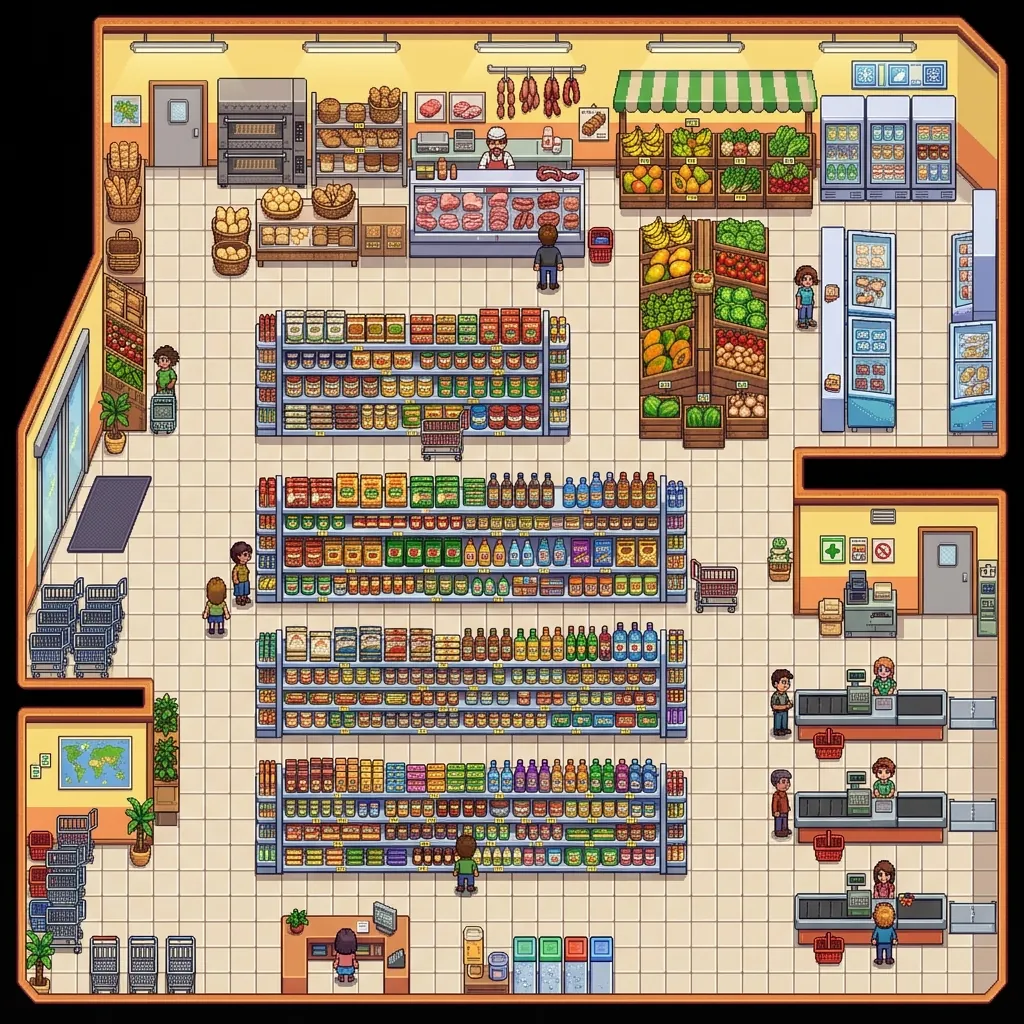 Map of the world Supermarket